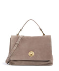 Coccinelle Liya Suede Handbag warm taupe