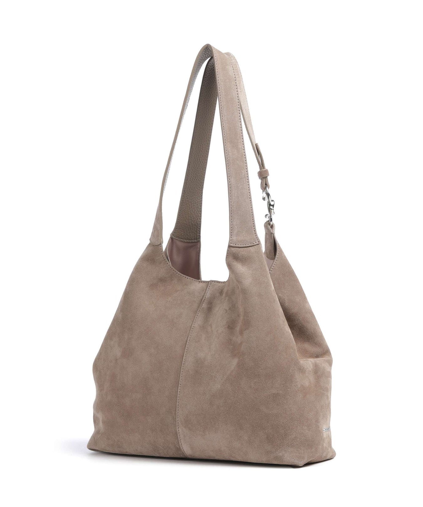 Coccinelle C-Easy Suede Hobo bag warm taupe