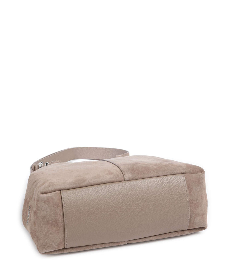 Coccinelle C-Easy Suede Hobo bag warm taupe