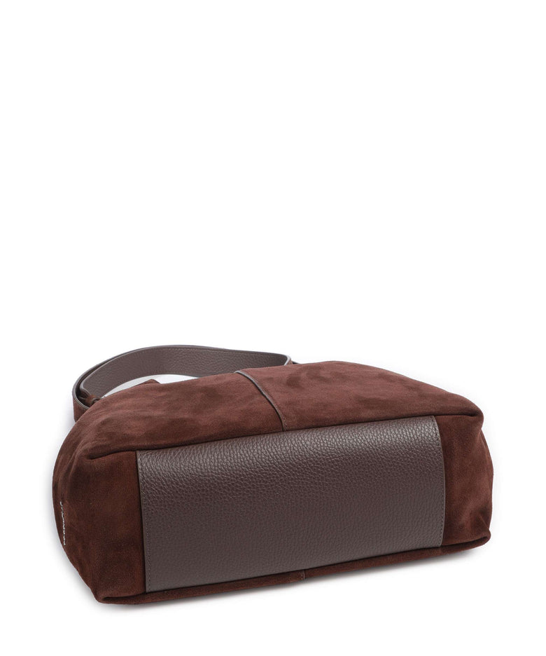 Coccinelle C-Easy Suede Hobo bag brunette
