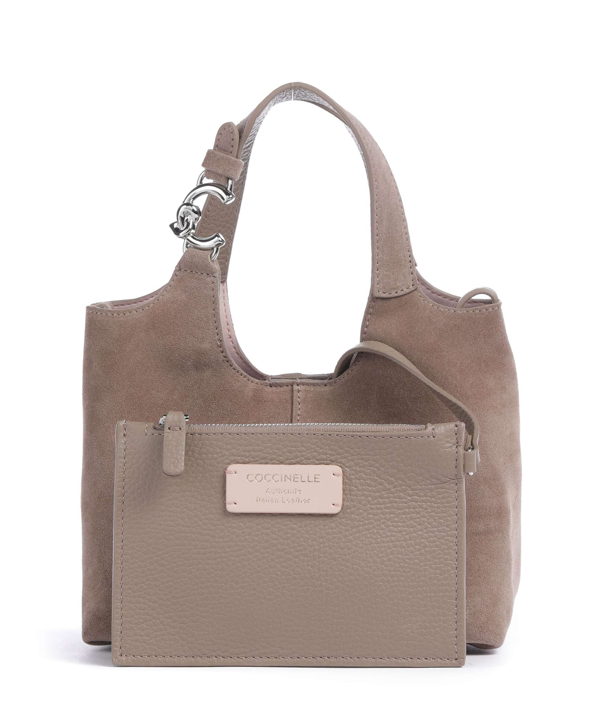 Coccinelle C-Easy Suede Handbag warm taupe