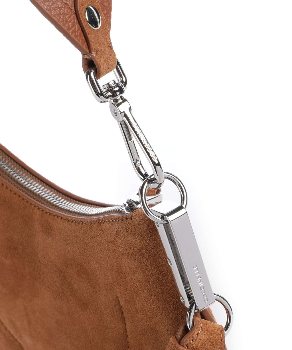 Coccinelle Sunup Suede Shoulder bag cognac