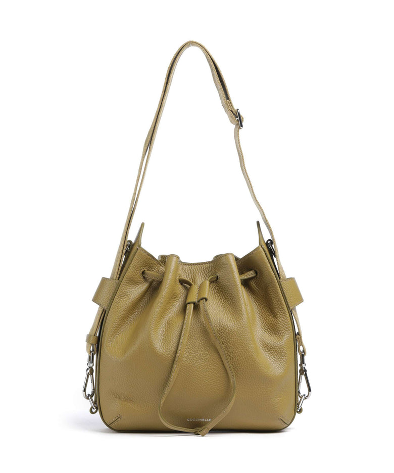 Coccinelle Gretel Ribbon Bucket bag seagrass