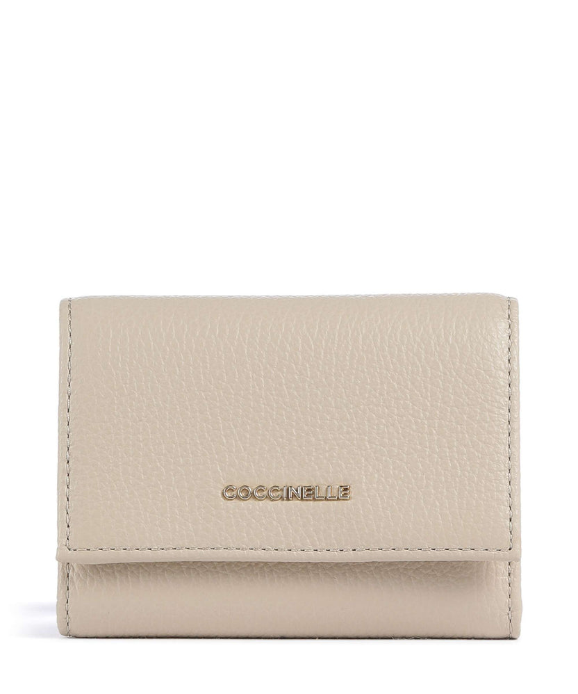 Coccinelle Metallic Soft RFID Wallet sandshell