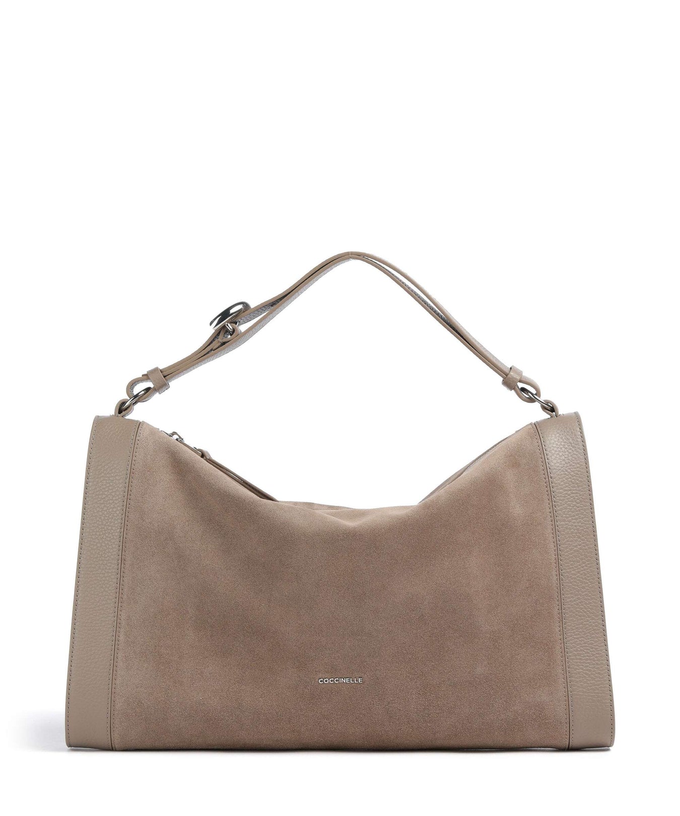 Coccinelle Elinor Suede Hobo bag warm taupe