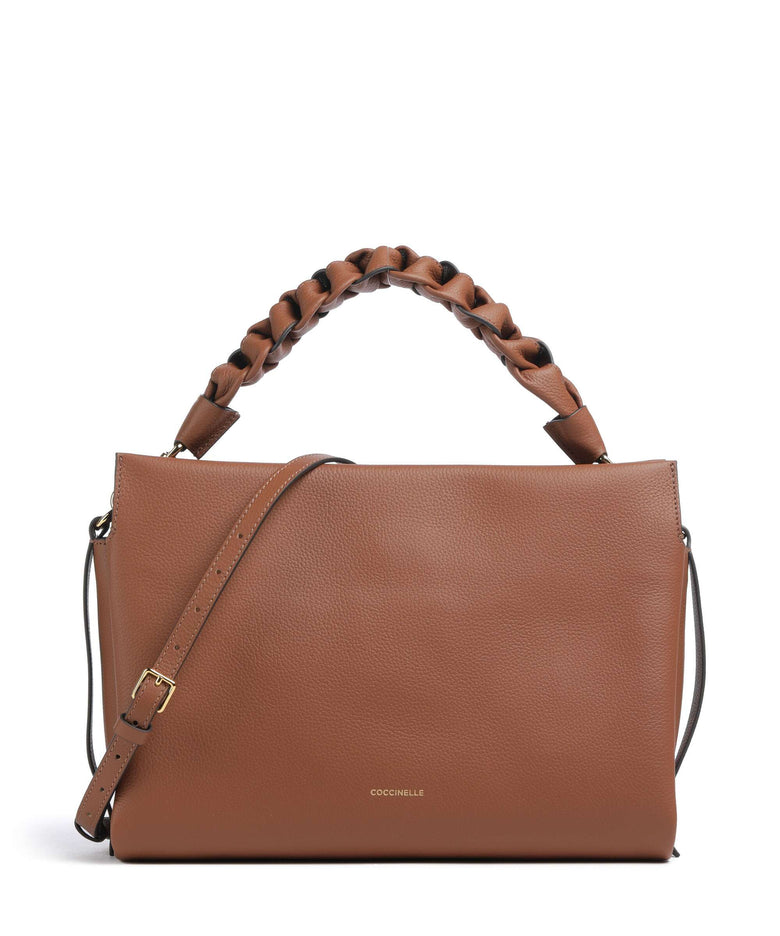Coccinelle Boheme Grana Double Hobo bag cognac/noir