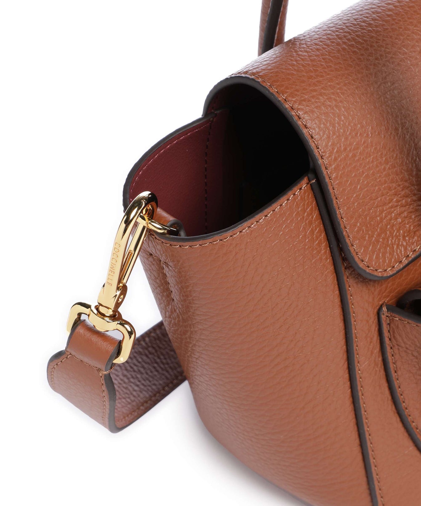 Coccinelle Beat Double Handbag cognac