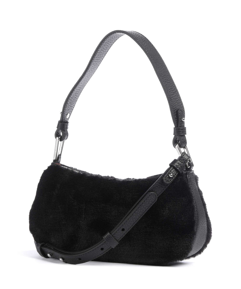 Coccinelle Merveille Synthetic fur Shoulder bag noir