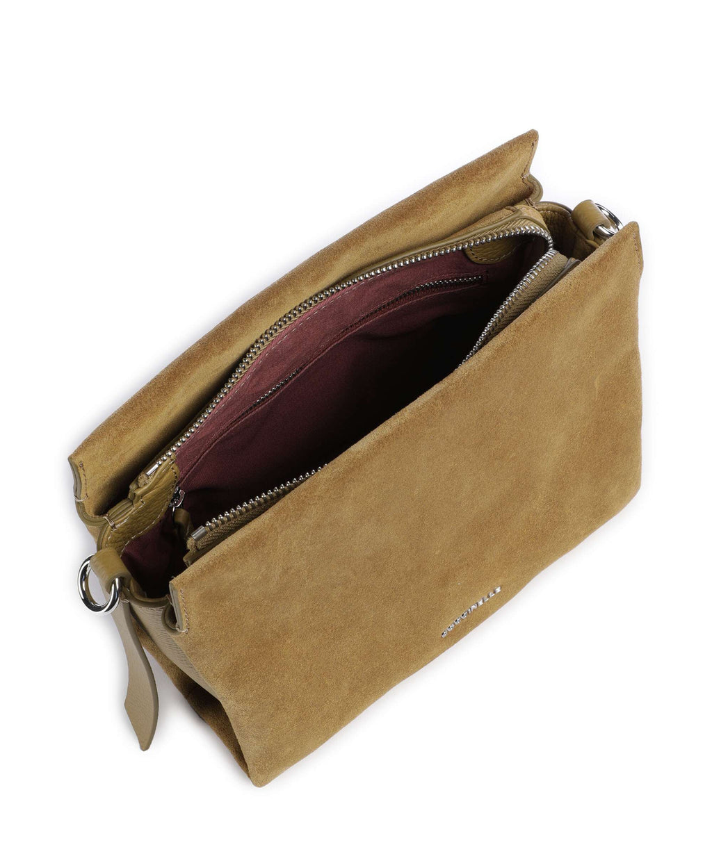 Coccinelle Boheme Suede Handbag seagrass