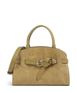 Coccinelle Sabine Suede Handbag seagrass