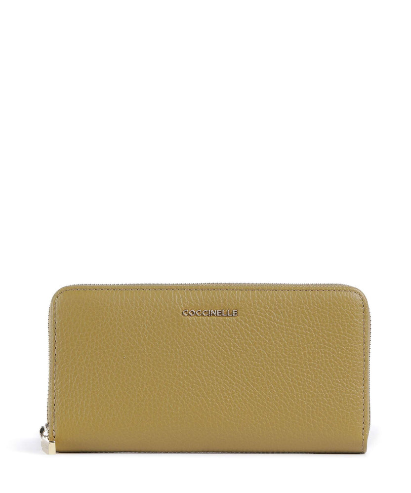 Coccinelle Metallic Soft Wallet seagrass
