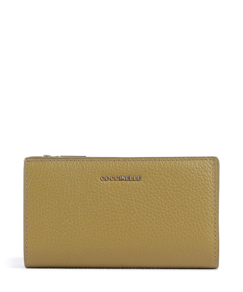 Coccinelle Metallic Soft Wallet seagrass