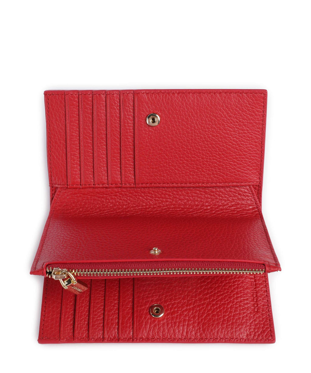 Coccinelle Metallic Soft Wallet scarlet