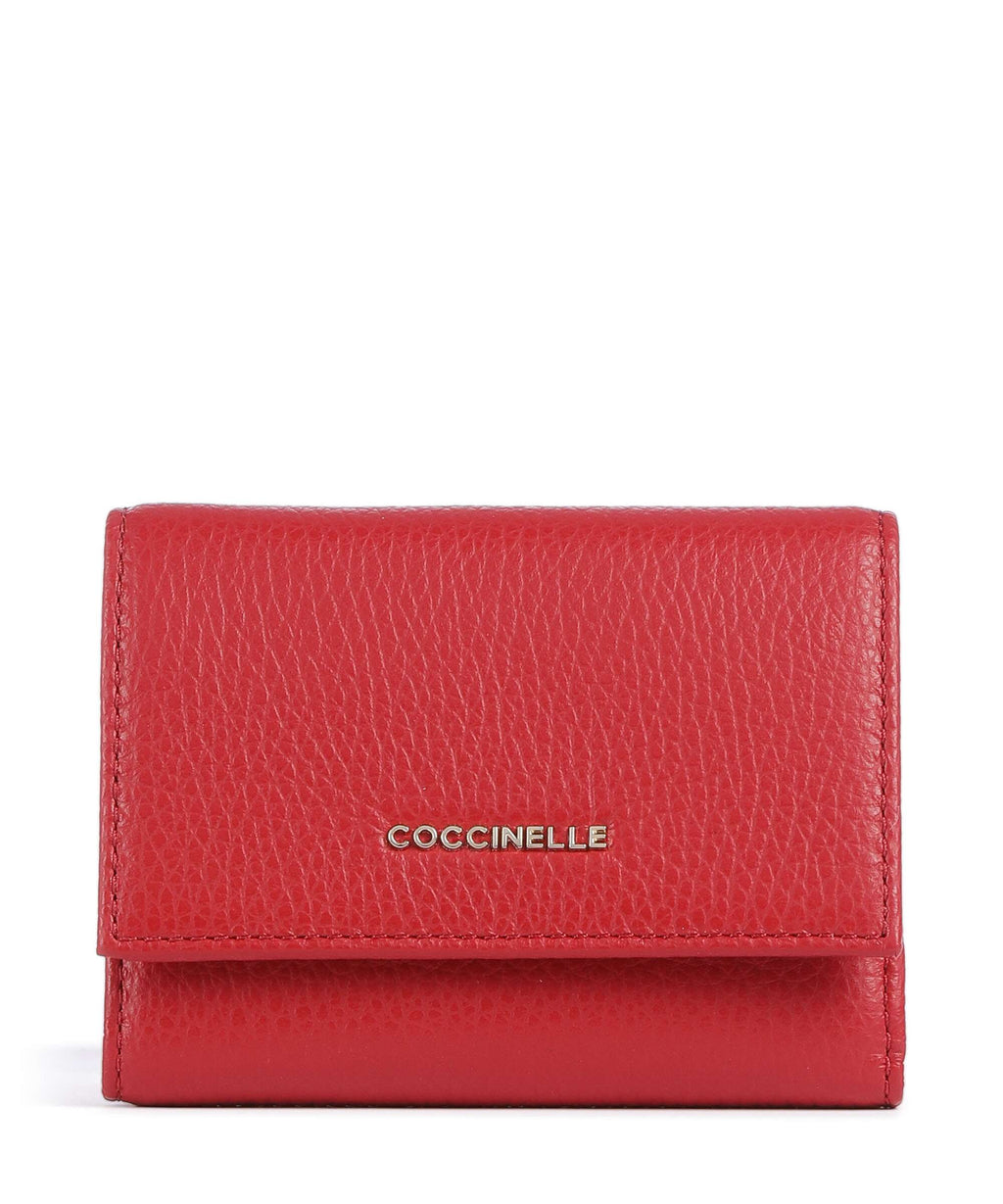 Coccinelle Metallic Soft Wallet scarlet
