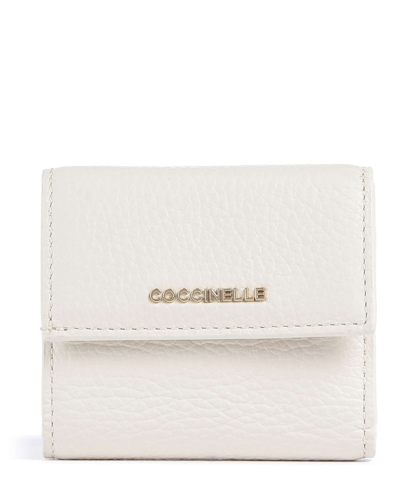 Coccinelle Metallic Soft RFID Wallet pearl