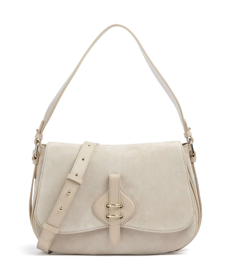 Coccinelle Mavery Suede Shoulder bag sandshell