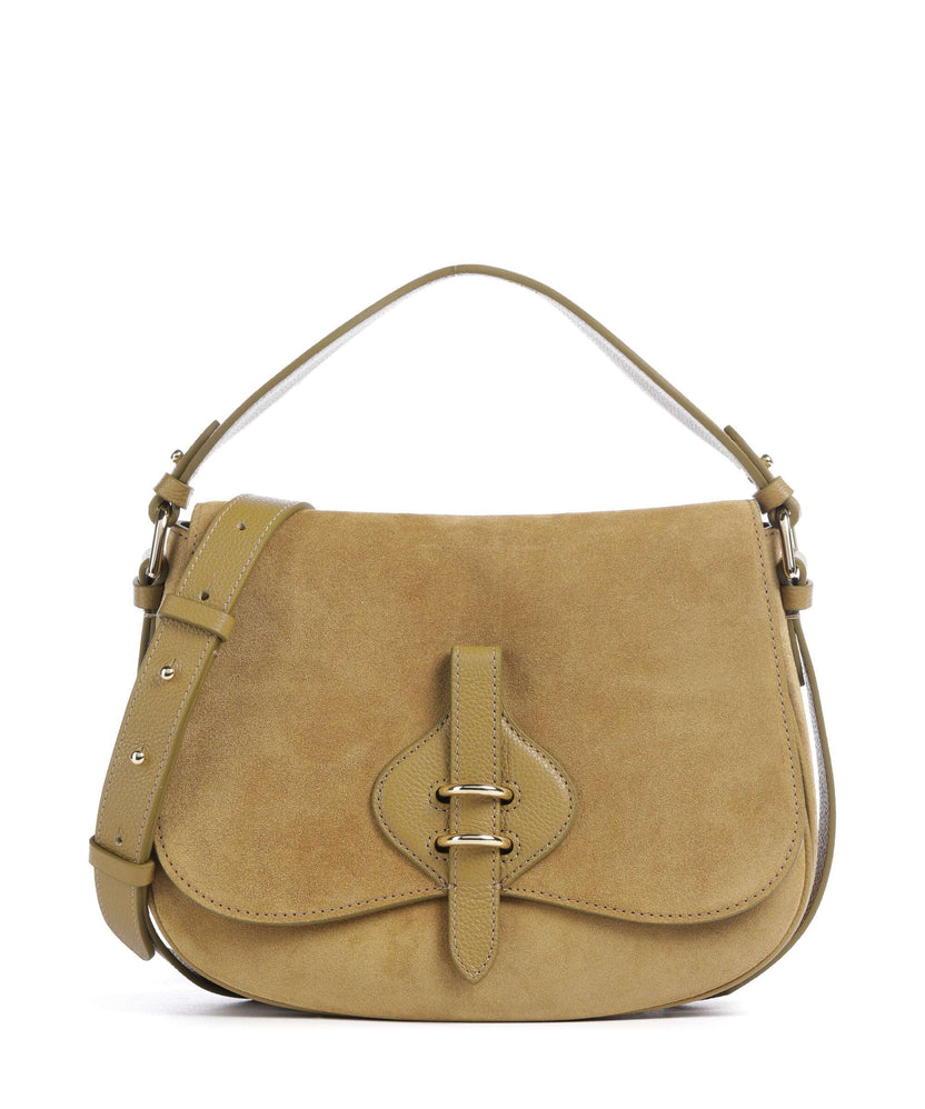 Coccinelle Mavery Suede Handbag seagrass