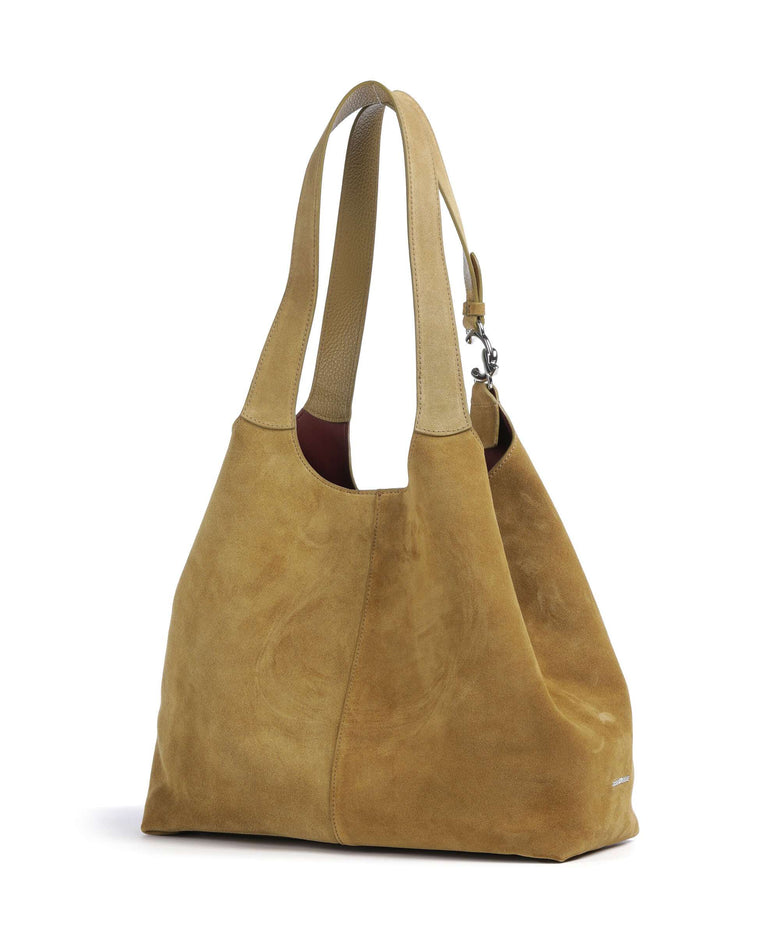 Coccinelle C-Easy Suede Hobo bag seagrass