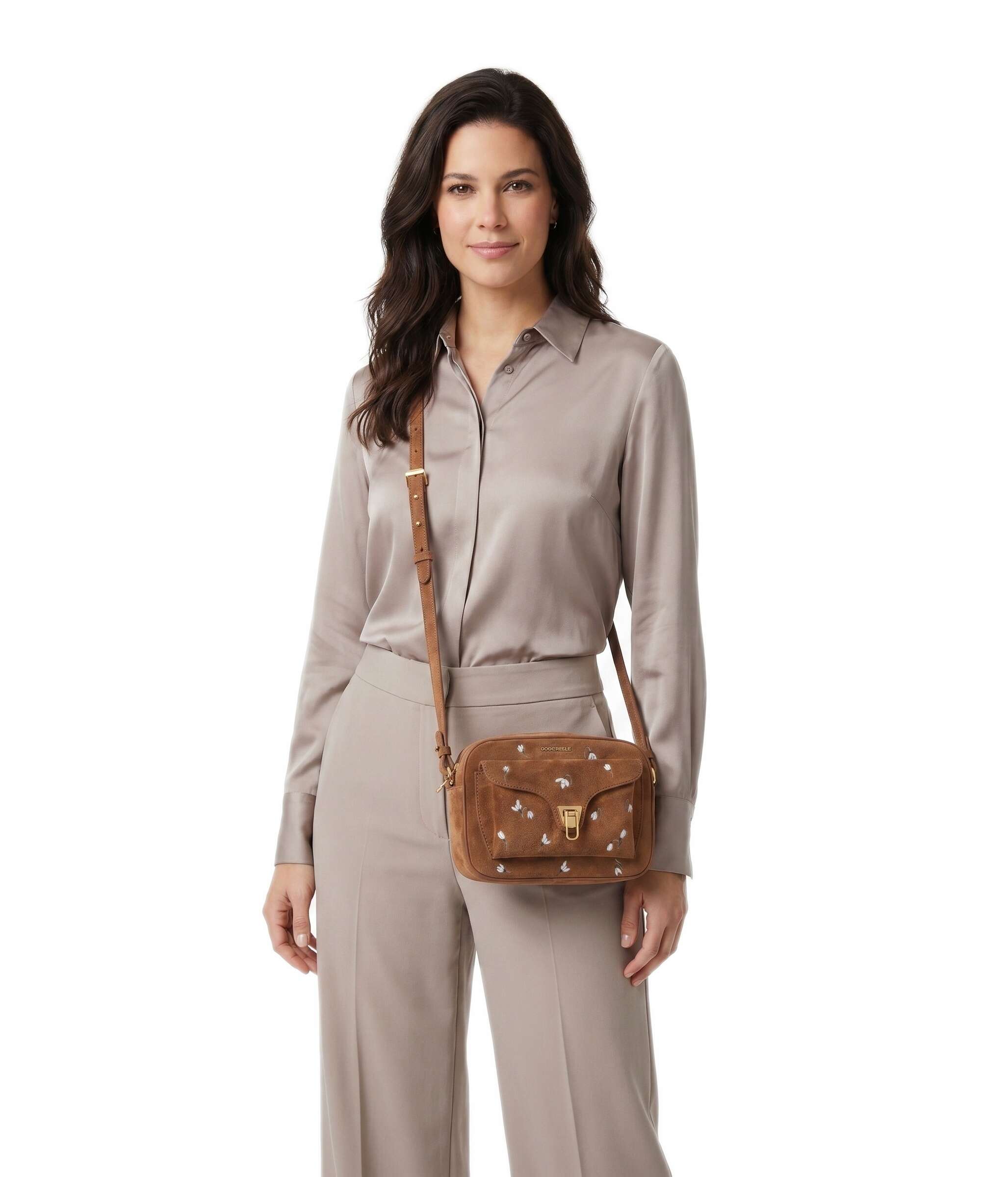 Coccinelle Beat Crossbody bag cognac