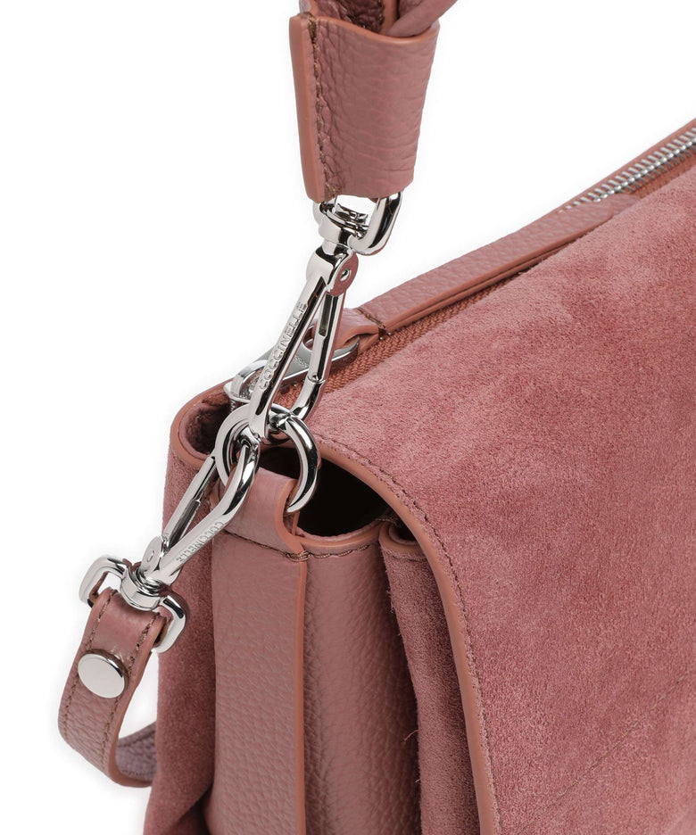 Coccinelle Boheme Suede Shoulder bag winter rose