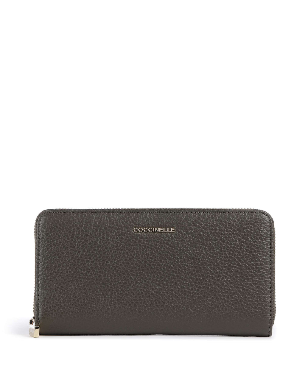 Coccinelle Metallic Soft Wallet fango