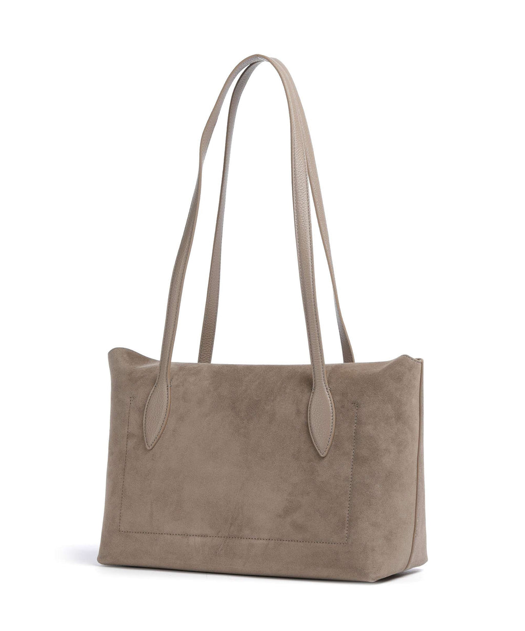 Coccinelle Thess Suede Tote bag warm taupe