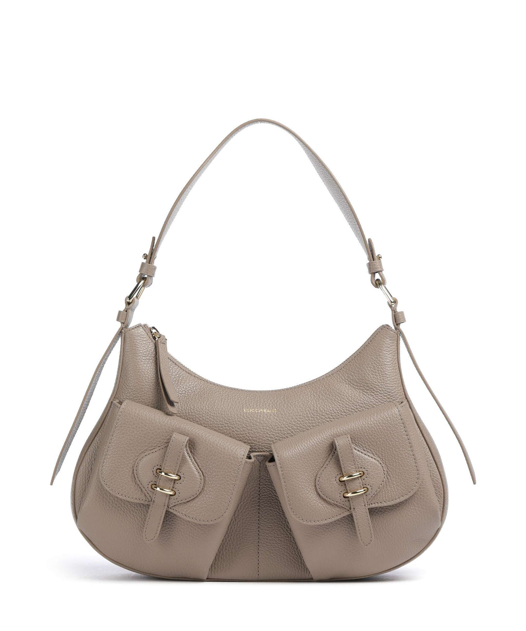 Coccinelle Mavery Pocket Hobo bag warm taupe