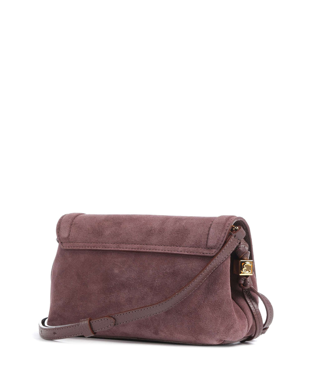 Coccinelle Thess Suede Crossbody bag berry