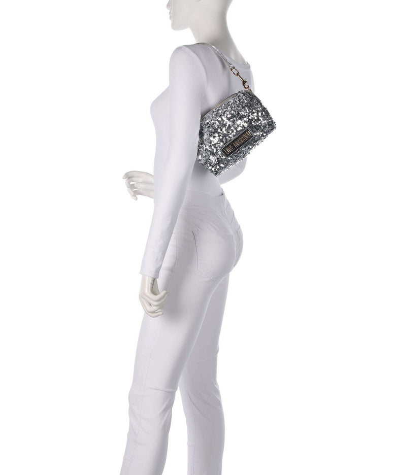 Love Moschino Bling Bling Shoulder bag silver