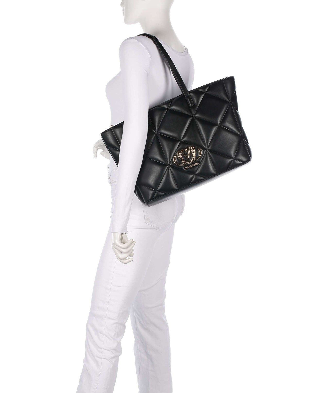 Love Moschino Embossed Q Tote bag black