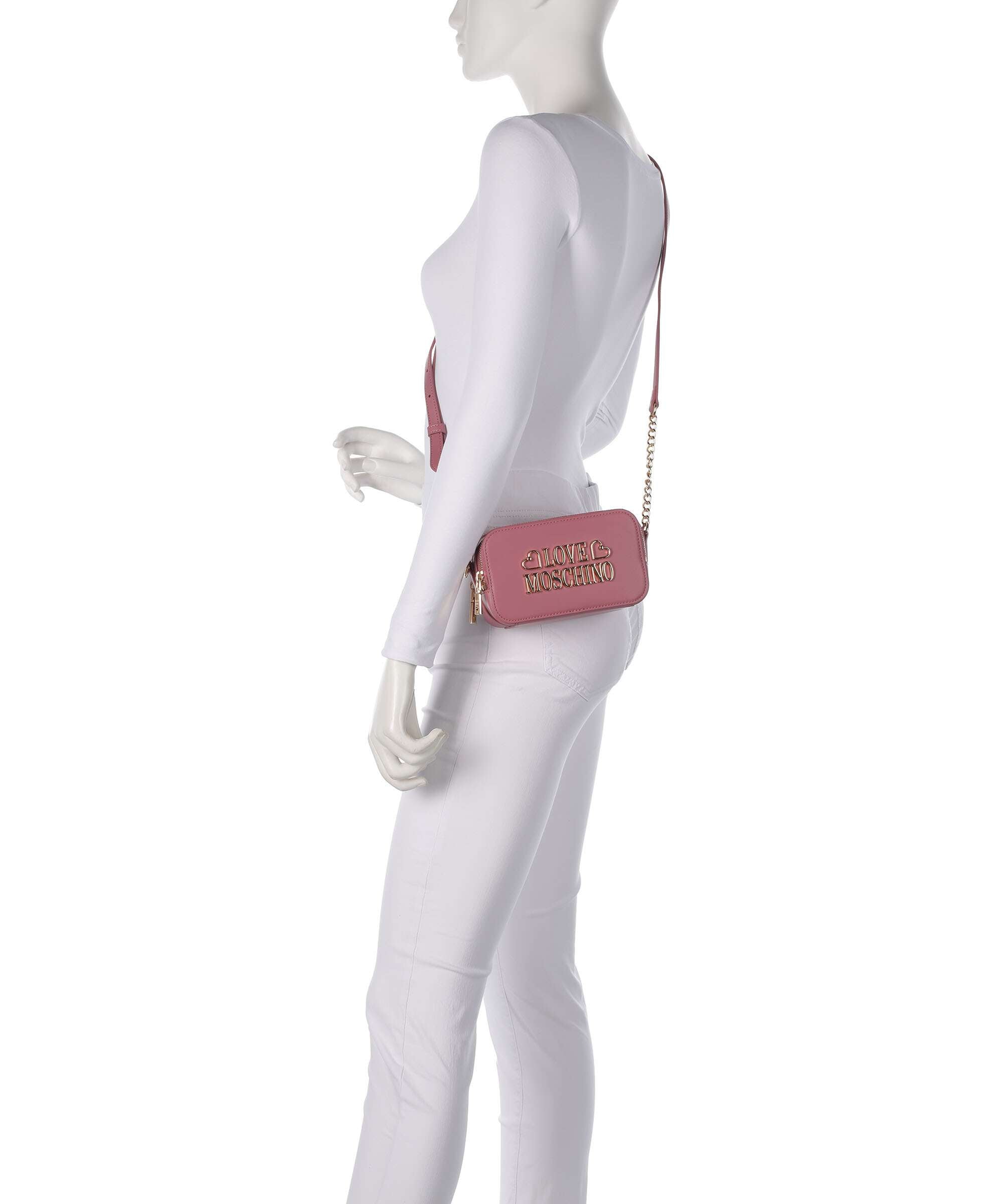 Love Moschino Lovely Love Crossbody bag imitation leather old rose