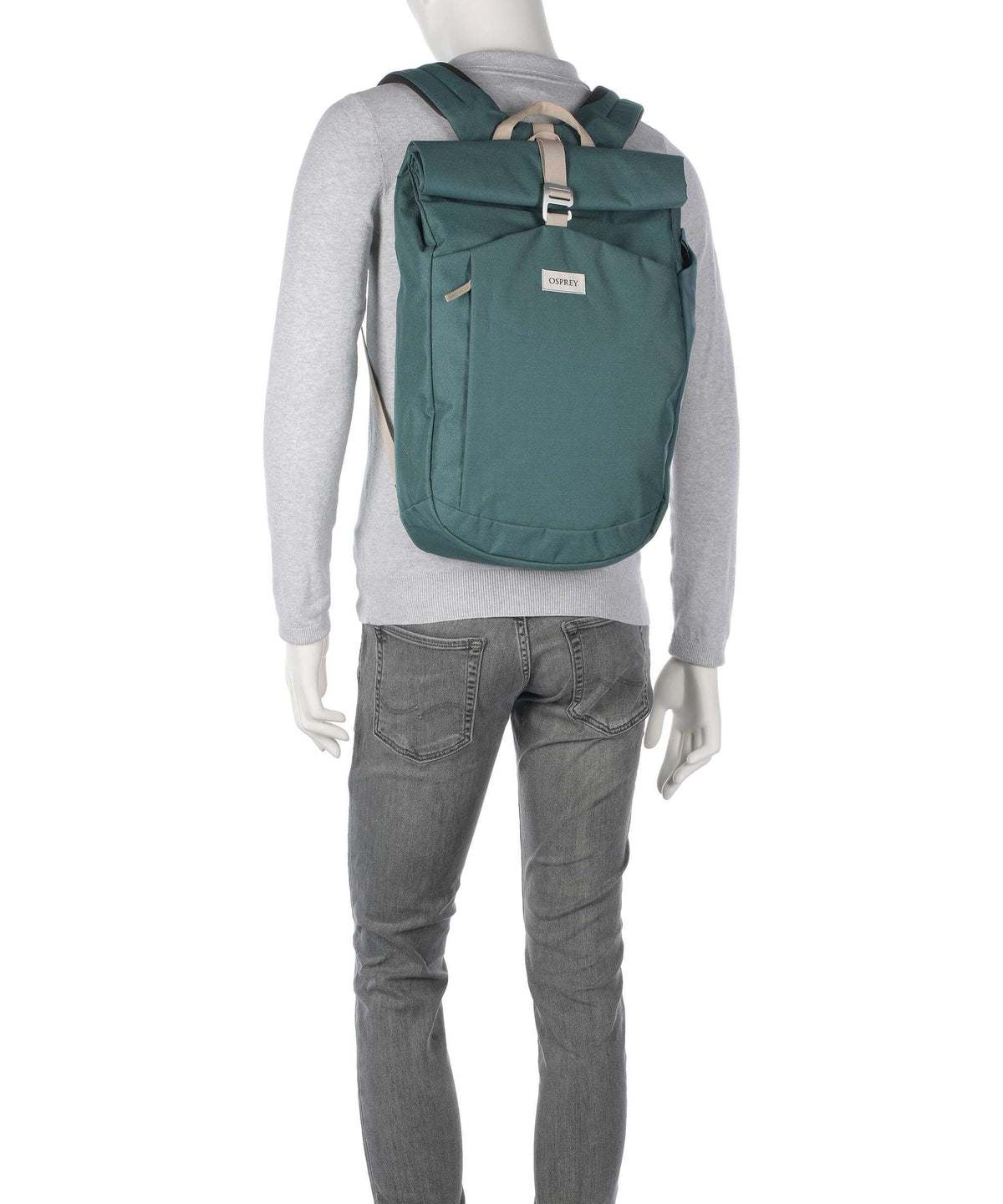 Osprey Arcane Rolltop backpack earth pediment grey block