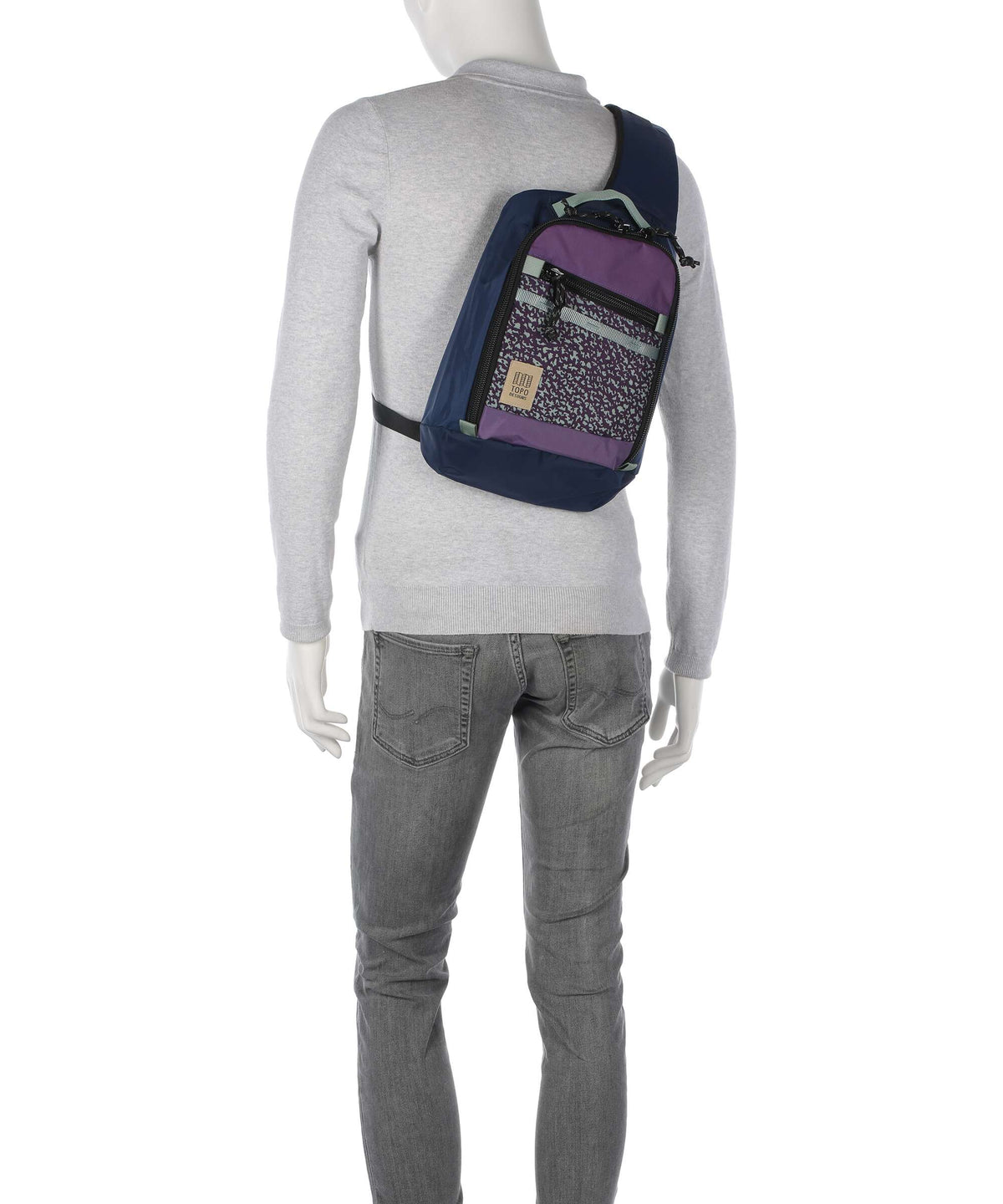 Topo Designs Mountain Sling bag loganberry/crackle