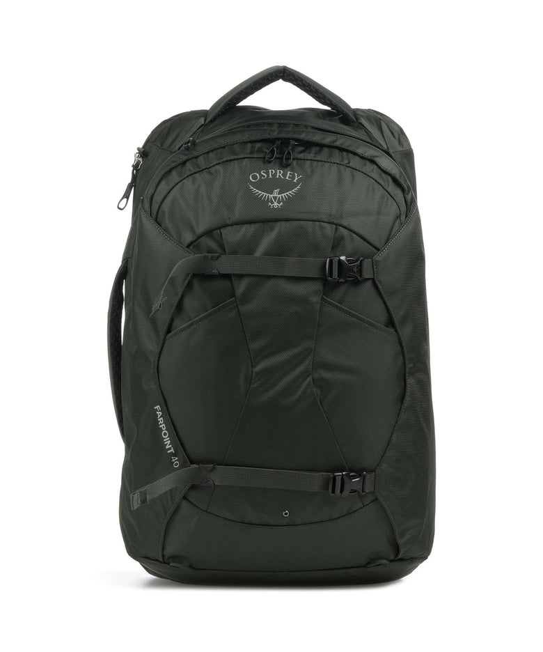 like osprey farpoint 40 travel backpack Osprey Farpoint 40 Travel backpack recycled polyester gopher green