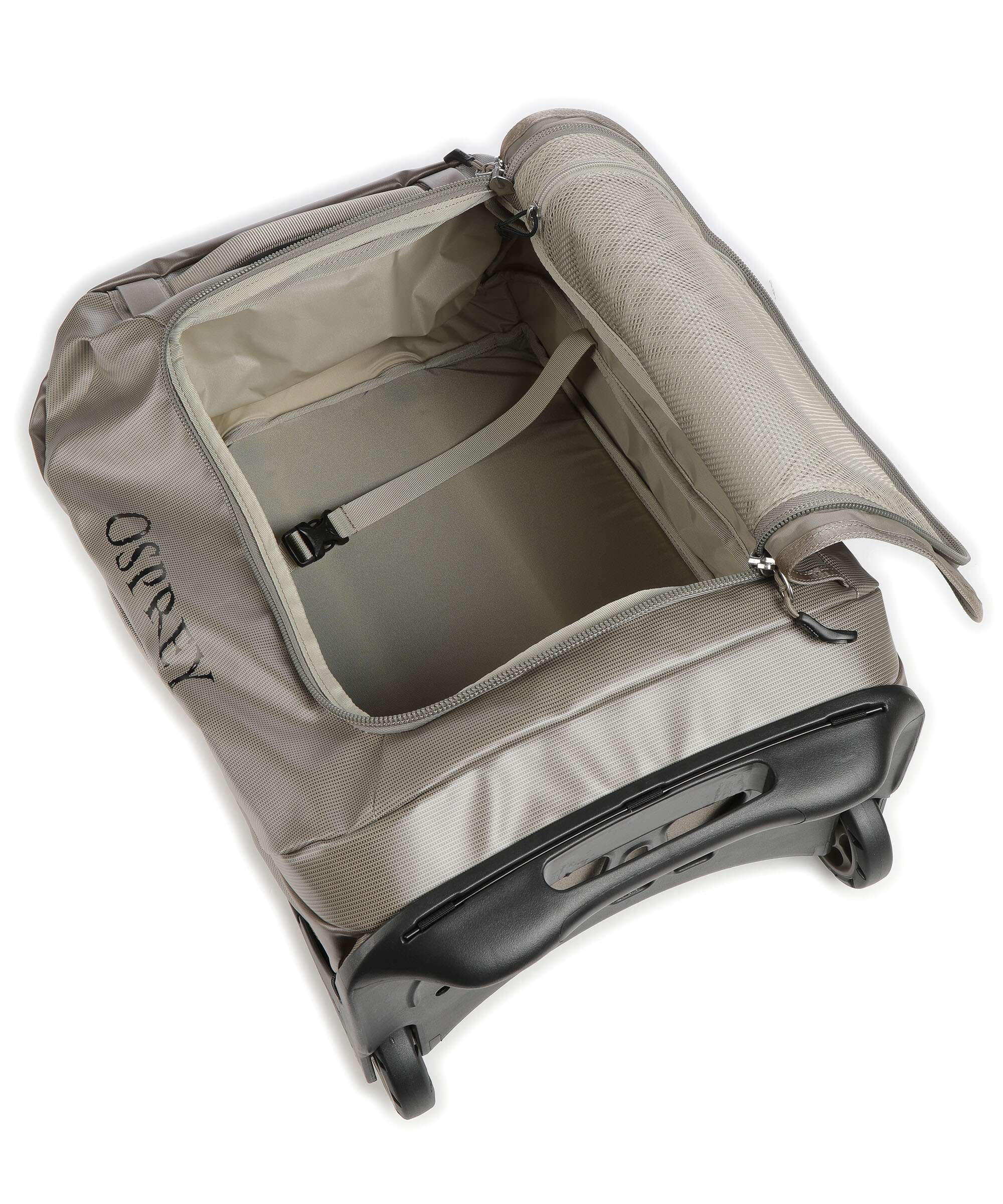 Osprey Rolling Transporter 40 Travel bag with wheels tan concrete