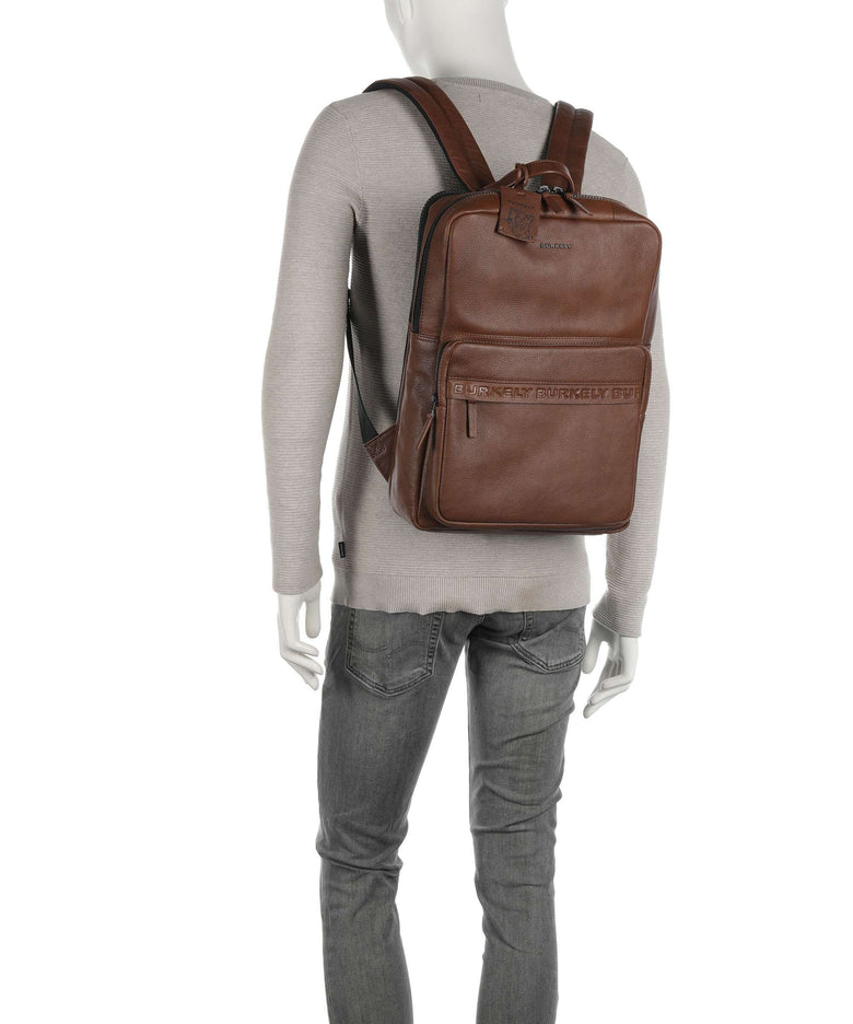 Burkely Minimal Mason Laptop backpack custom cognac