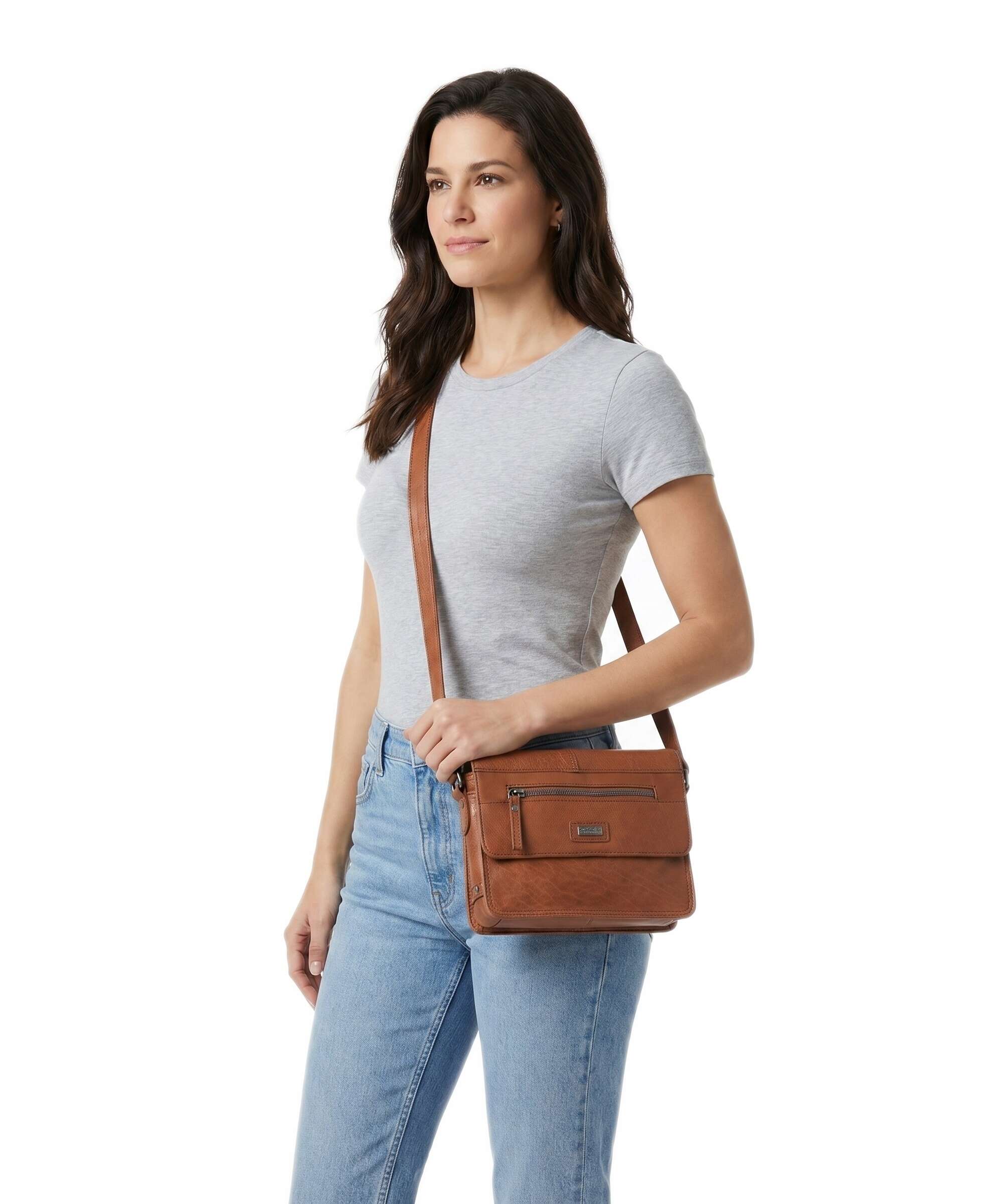 Spikes & Sparrow Bronco Crossbody bag brandy