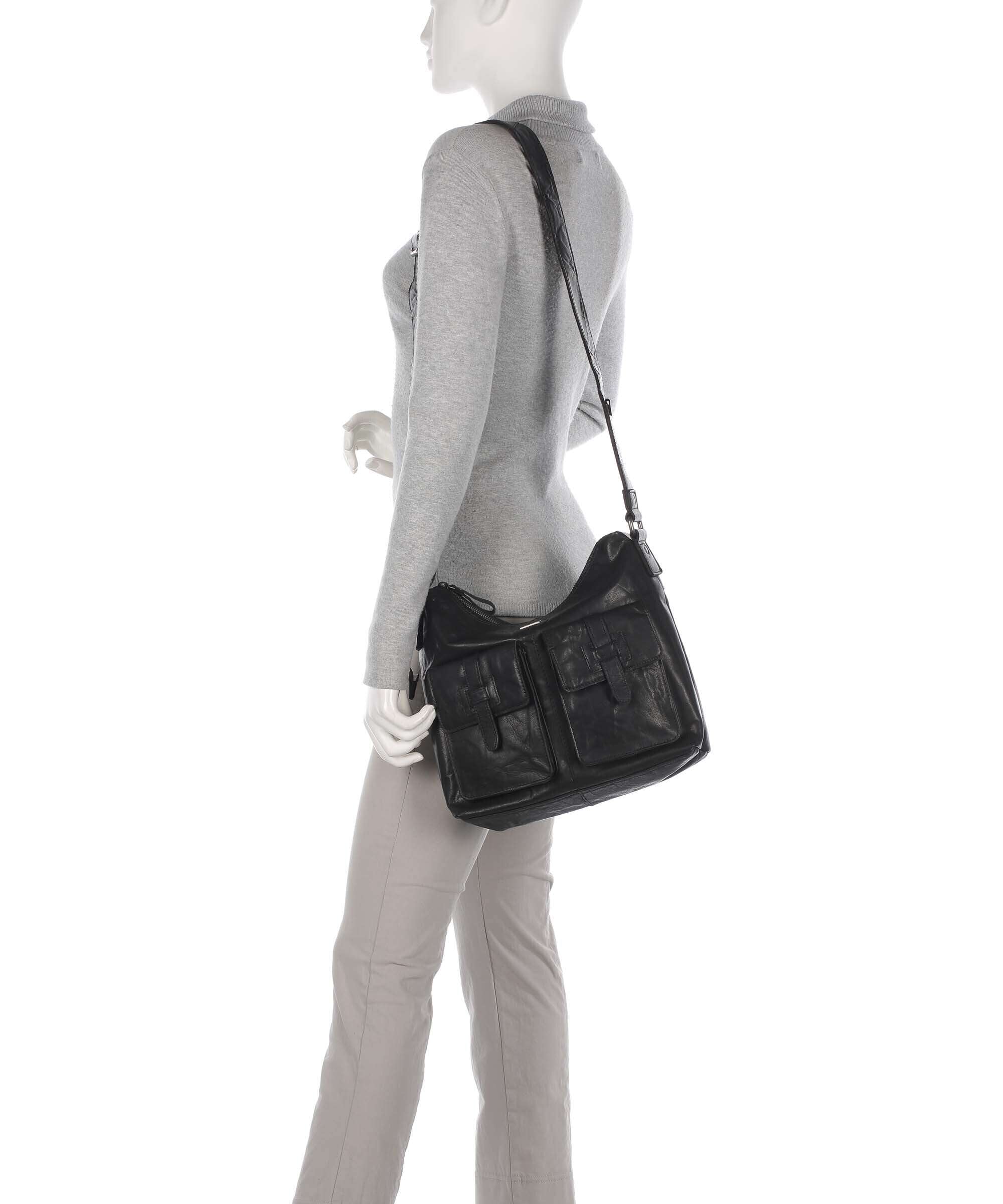 Spikes & Sparrow Bronco Hobo bag schwarz