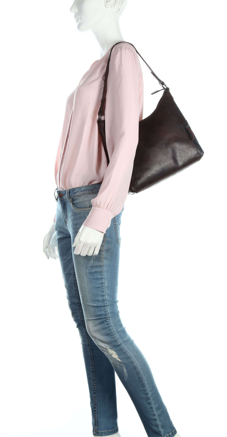 Spikes & Sparrow Bronco Toronto Hobo bag dark brown