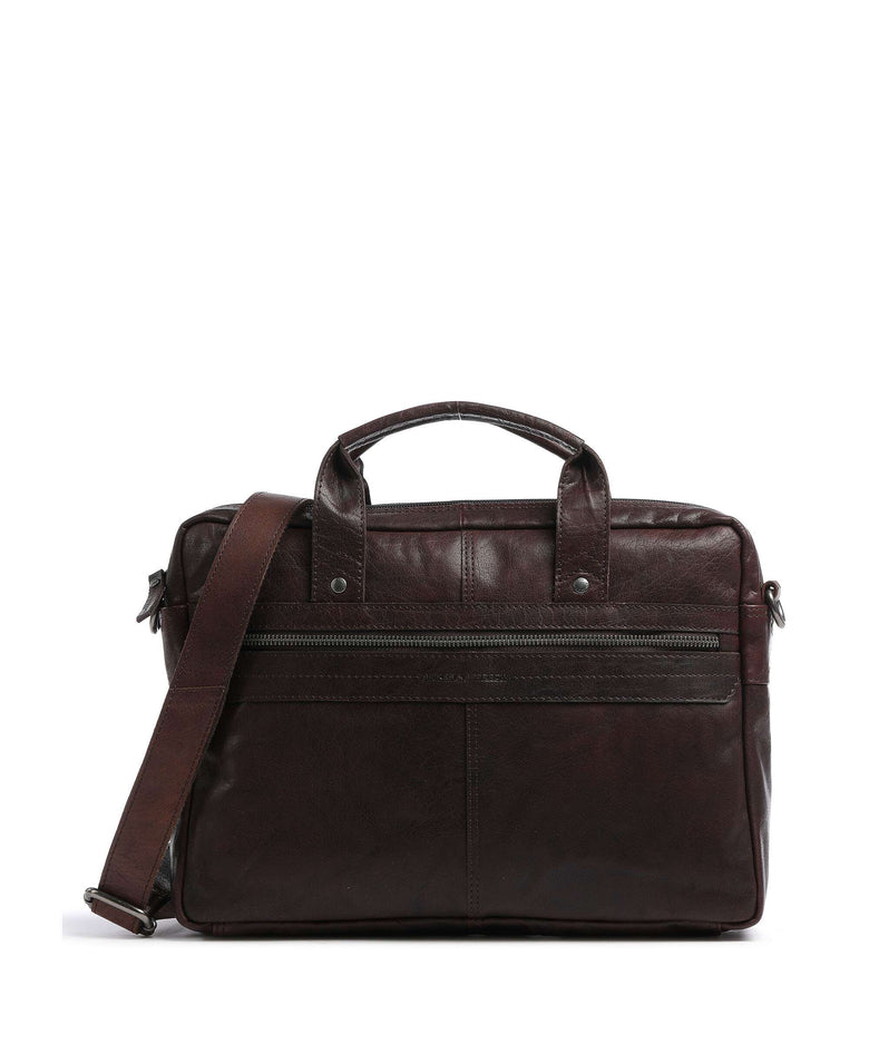 Spikes & Sparrow Bronco Briefcase dark brown