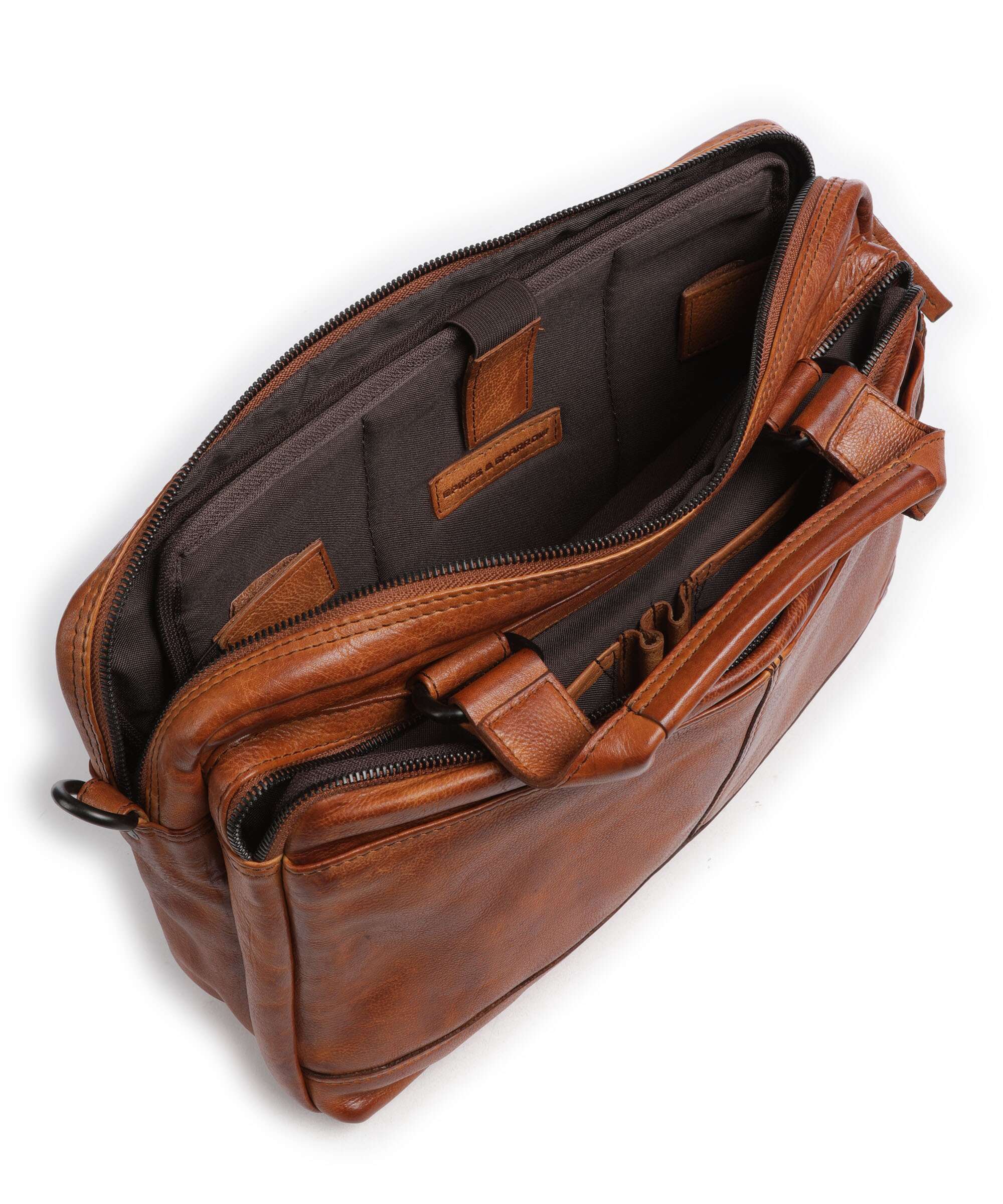 Spikes & Sparrow Apache Steven Briefcase brandy