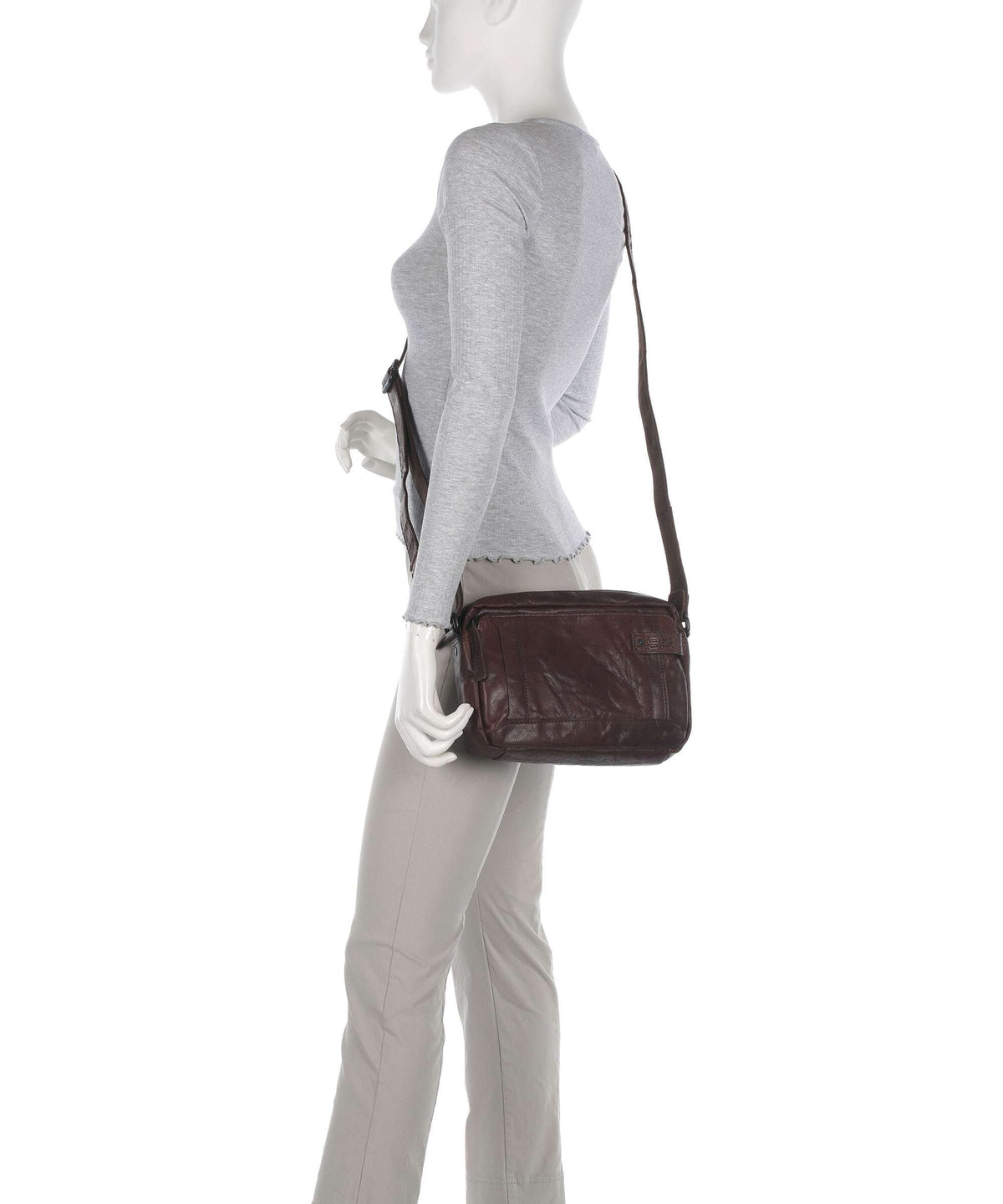 Spikes & Sparrow Bronco Kyrillos Crossbody bag dark brown