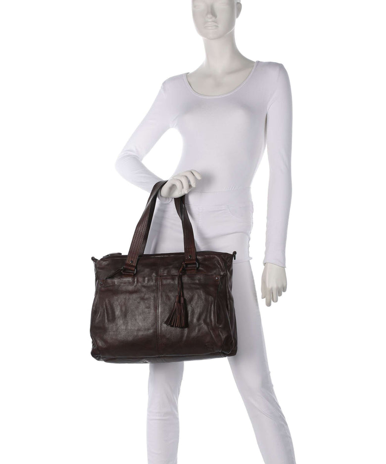 Spikes & Sparrow Apache Chrissey Briefcase dark brown