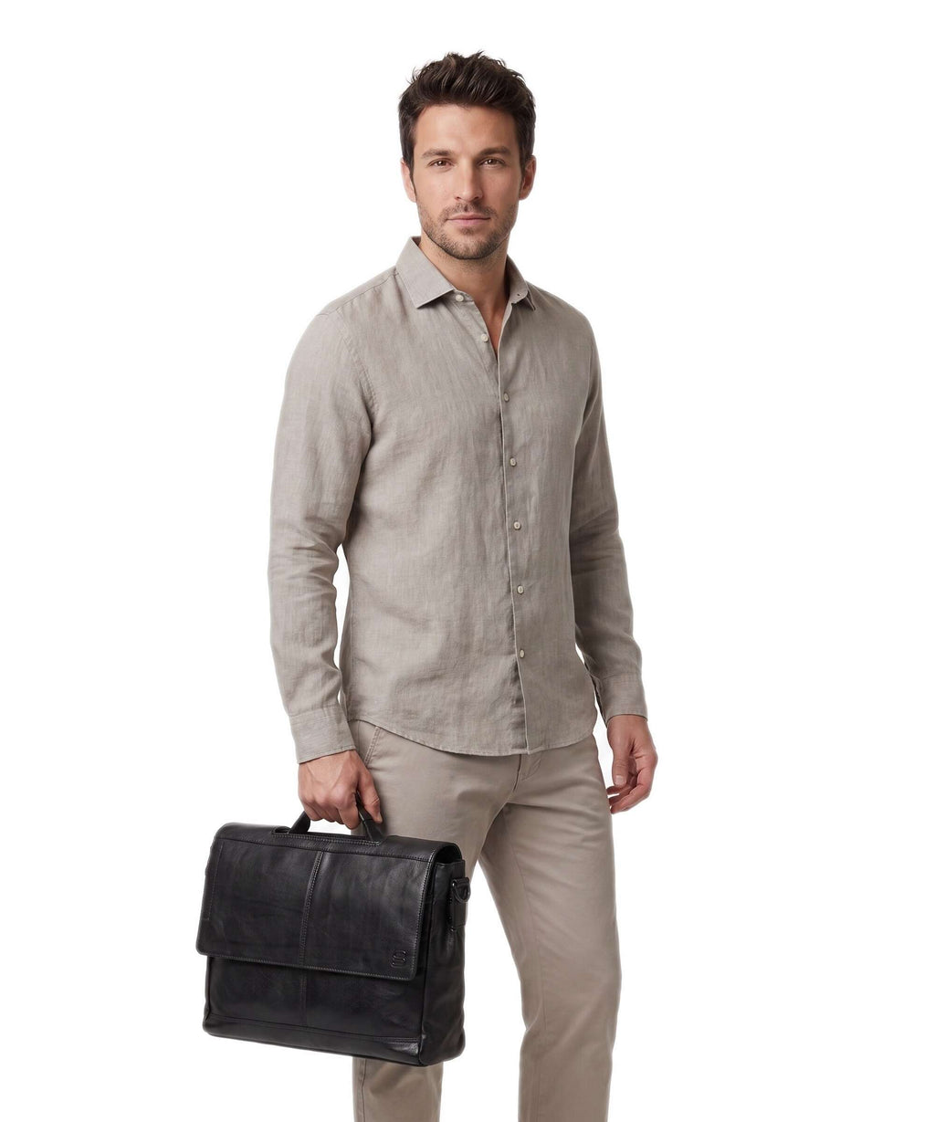 Spikes & Sparrow Apache Benzo Briefcase black