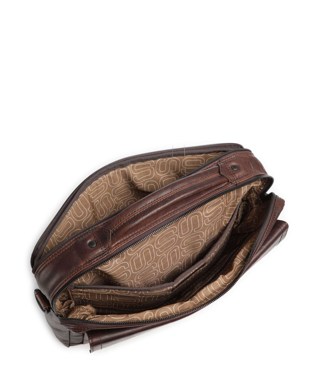 Spikes & Sparrow Bronco Henry Briefcase dark brown