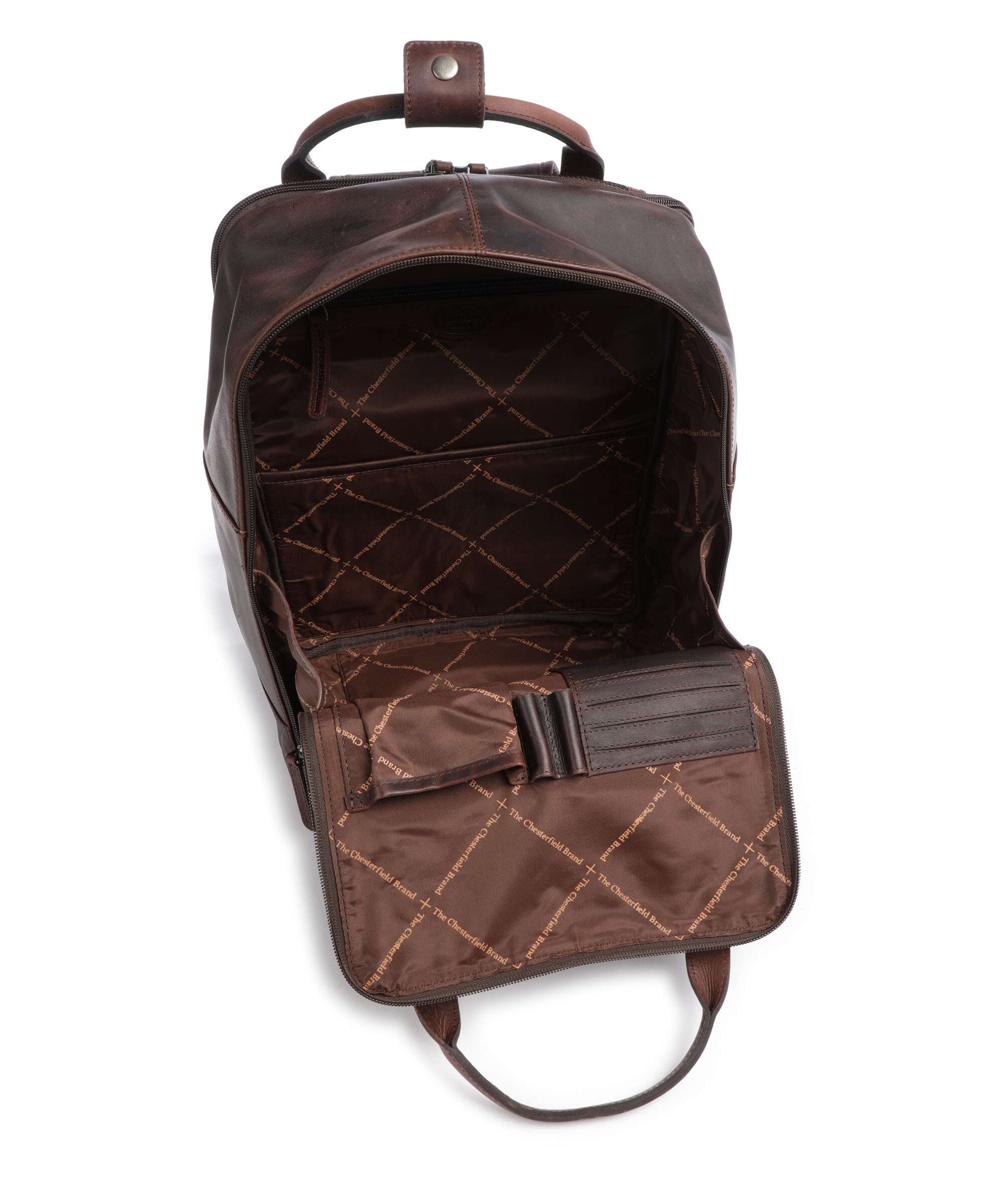 The Chesterfield Brand Wax Pull Up Cow Caicos Backpack brown