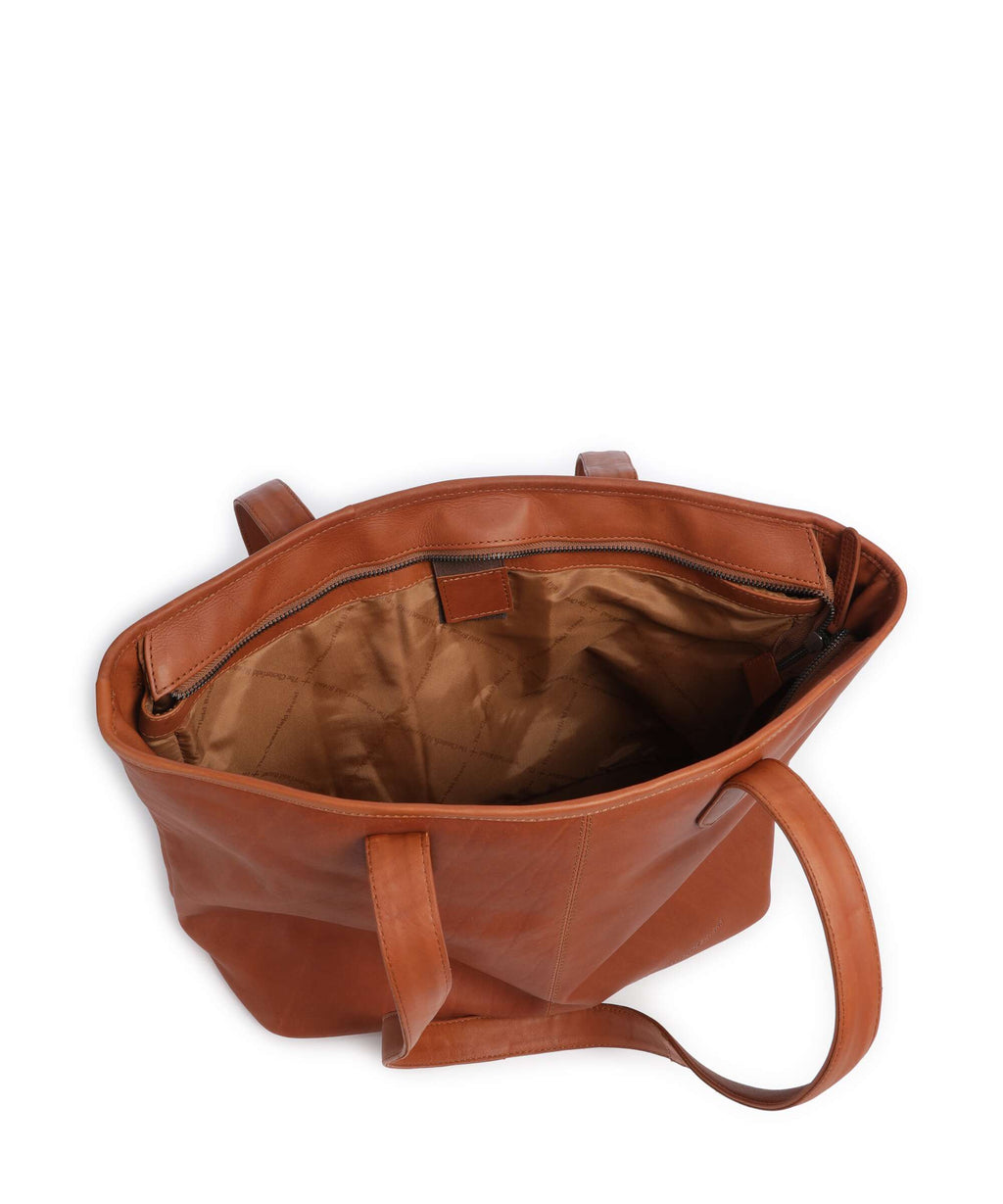 The Chesterfield Brand Wax Pull Up Cow Monza Tote bag cognac