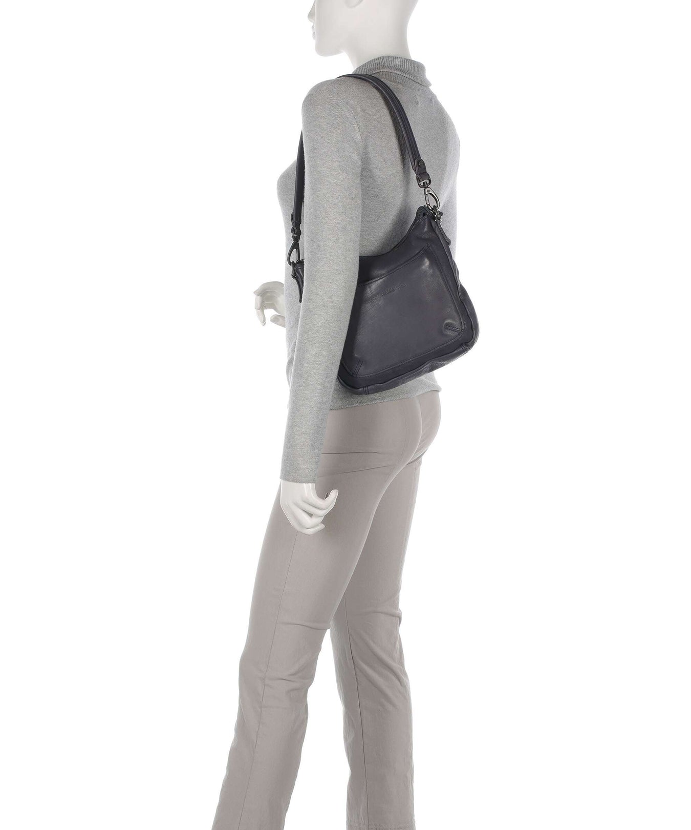 The Chesterfield Brand Washed Waxed Cow Caroline Shoulder bag blue