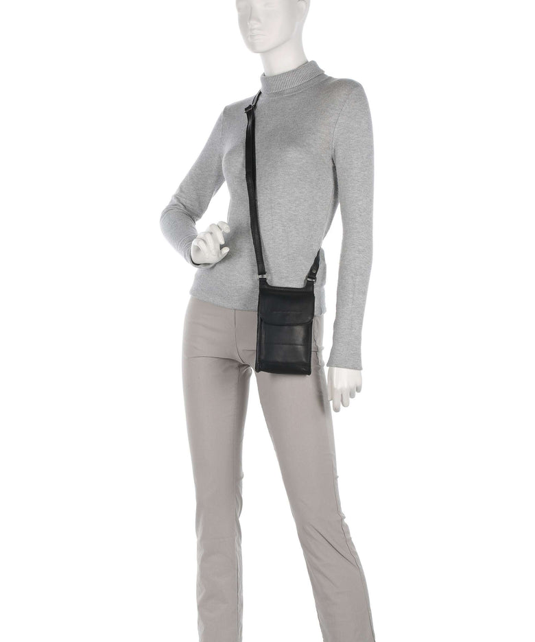 The Chesterfield Brand Cow Wax Pull Up Nebra Phone bag black