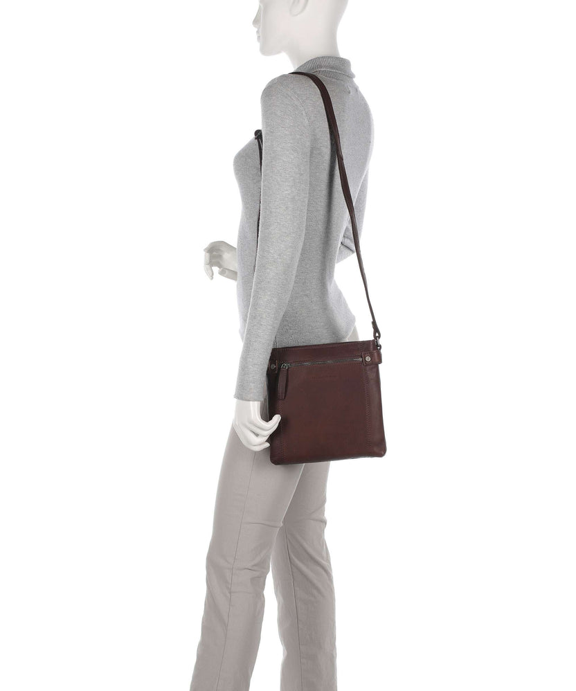 The Chesterfield Brand Cow Wax Pull Up Brandis Crossbody bag brown